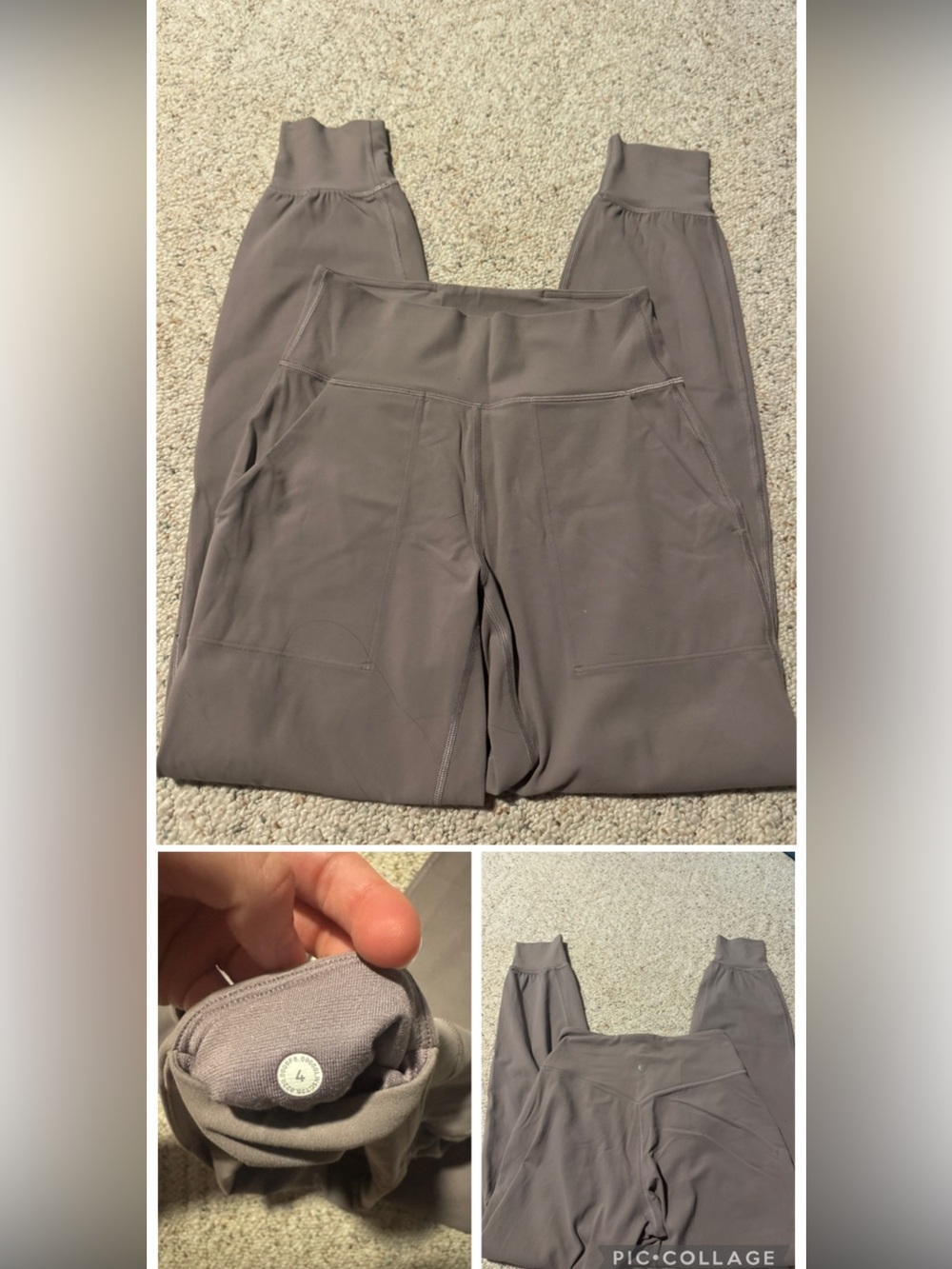 lululemon athletica Taupe Gray Track Joggers